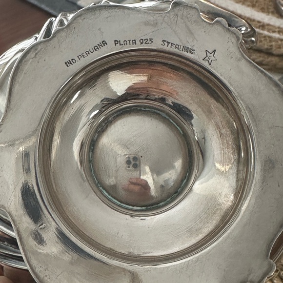 Vintage Peruvian Sterling Silver Sugar Bowl - Picture 4 of 10